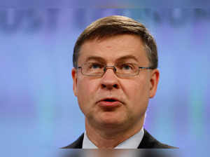 EU Commissioner Dombrovskis presents a review of trade and sustainable development, in Brussels