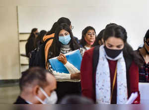 New Delhi: Students at the Miranda House College as the Delhi University college...