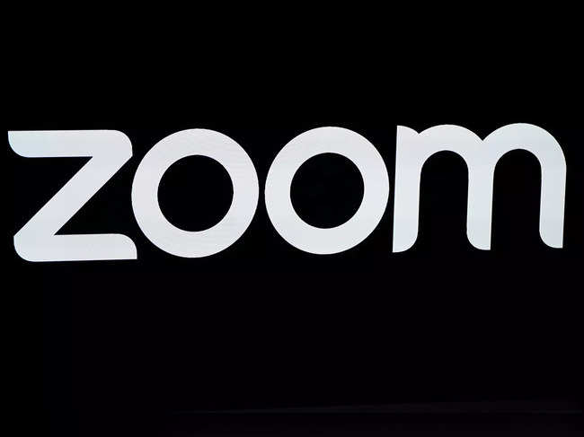 The Zoom Video Communications logo is pictured at the NASDAQ MarketSite in New York