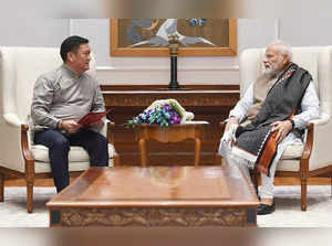 New Delhi, Sept 15 (ANI): Arunachal Pradesh Chief Minister Pema Khandu calls on ...