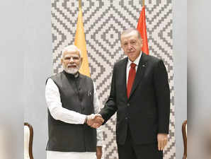 ​Prime Minister Narendra Modi with Turkish President Recep Tayyip Erdogan​