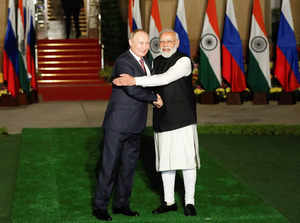 Russia's President Putin meets with India's PM Modi, in New Delhi