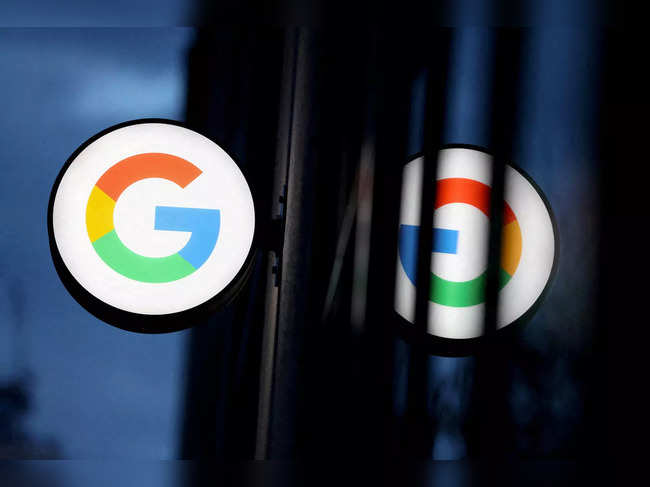 FILE PHOTO: FILE PHOTO: The logo for Google LLC is seen at the Google Store Chelsea in Manhattan, New York City, U.S.