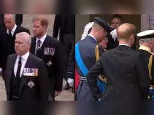 Why are Prince Harry and Prince Andrew not wearing uniforms for Queen's funeral?