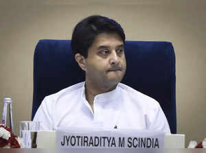 Union Minister for Civil Aviation Jyotiraditya Scindiauring the lau...