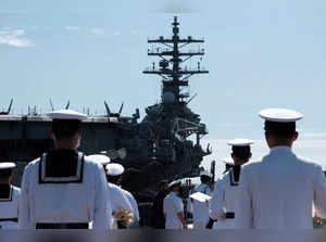 U.S. Navy aircraft carrier USS Ronald Reagan visits Busan