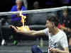 Protester sets arm on fire on tennis court ahead of Roger Federer's final match at Laver Cup in London