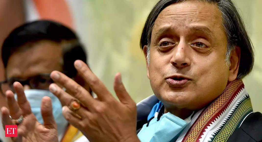 Shashi Tharoor collects nomination papers