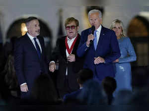 Sir Elton John gets National Humanities Medal from US President Joe Biden. See details