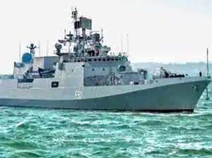INS Tarkash at Port Gentil, first-ever visit by any Indian Navy ship to Gabon