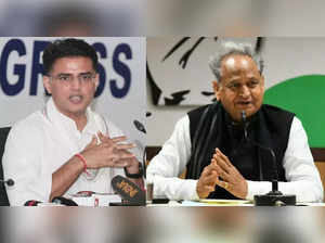 Rajasthan Chief Minister Ashok Gehlot (right) and Sachin Pilot
