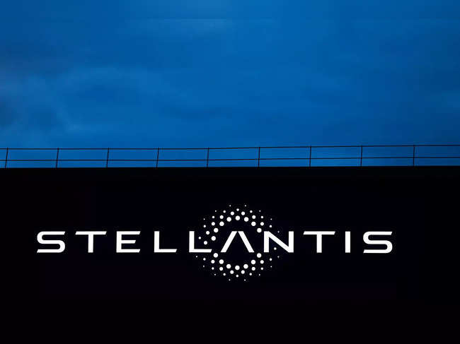 FILE PHOTO: The logo of Stellantis is seen on a company's building in Velizy-Villacoublay near Paris