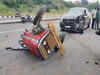 Tractor splits in two after crash with Mercedes-Benz near Tirupati