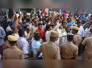 Chennai_ Popular Front of India (PFI) workers protest against the raid of Nation