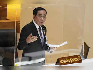 Thailand Prime Minister Prayuth Chan-ocha answers questions during a no-c...