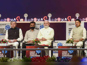New Delhi: Prime Minister Narendra Modi with Union Minister for Communications a...