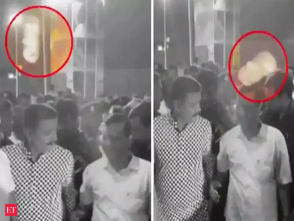 Watch: Bottle hurled at Arvind Kejriwal during Garba fest in Gujarat's ...