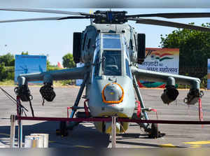 Jodhpur: An indigenously built Light Combat Helicopter (LCH) before being formal...