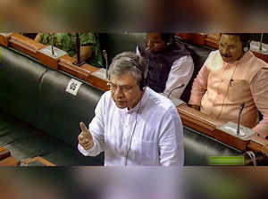 **EDS: TV GRAB** New Delhi: Union Minister for Railways Ashwini Vaishnaw speaks ...