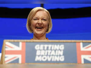 Birmingham: Britain's Prime Minister Liz Truss laughs during her speech at the C...