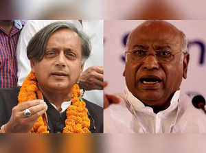 Mallikarjun Kharge and Shashi Tharoor.