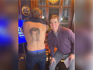 BBC Radio 2 presenter Vernon Kay gets Eli Manning tattoo