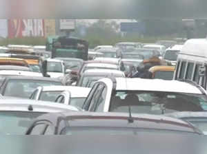 Traffic jams across Delhi