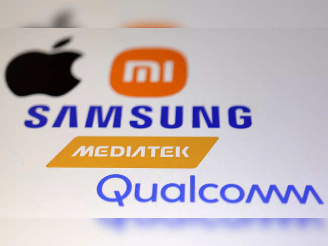 Apple, Xiaomi, Samsung, Mediatek and Qualcomm logos