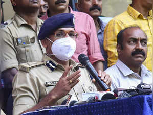 Kochi: City Police Commissioner CH Nagaraju with investigation team members brie...