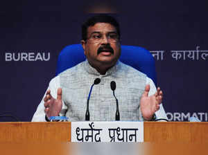 New Delhi: Union Minister Dharmendra Pradhan addresses a press conference on Cabinet decisions, at National Media Centre in New Delhi on Wednesday, Sept. 07, 2022. (Photo: Qamar Sibtain/IANS)