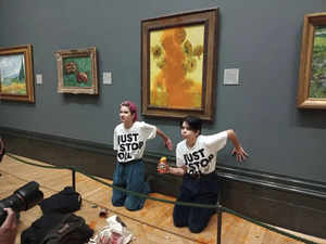 Activists throw tomato soup over Van Gogh’s iconic painting ‘Sunflowers’ at London’s National Gallery