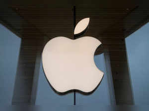 FILE PHOTO: The Apple logo is seen at an Apple Store, as Apple's new 5G iPhone 12 went on sale in Brooklyn, New York