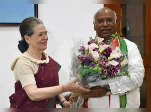 Congress president Sonia Gandhi and  Mallikarjun Kharge