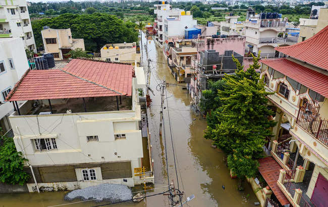 Heavy rain in Bengaluru leads to waterlogging, infrastructural damage and power outage