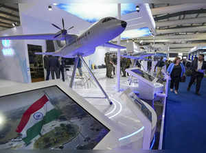 Gandhinagar: An exhibit of Tata Advanced Systems Limited (TASL) C-295 transport ...