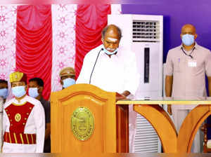 Puducherry: Puducherry NR Congress leader N Rangasamy being sworn-in Puducherry ...