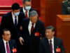 High drama marks closure of China's key Communist Party Congress as ex-president Hu escorted out