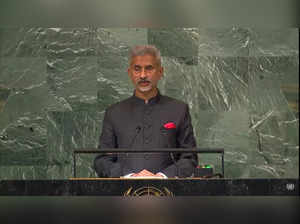 India's External Affairs Minister S. Jaishankar speaks at the United Nations General Assembly on Saturday, September 24, 2022. (Photo Source: UN)