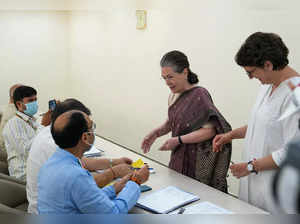 President Sonia Gandhi with party's General Secretary