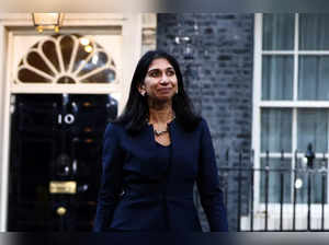 Suella Braverman walks outside Number 10 Downing Street in London