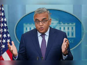 Ashish Jha speaks at a press briefing at the White House in  Washington