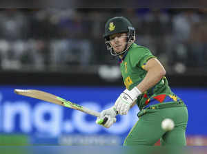 South Africa's David Miller bats during the T20 World Cup cricket match between ...