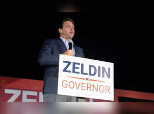 Florida Governor Ron DeSantis criticises New York democrats at Lee Zeldin’s rally