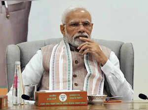 New Delhi, Oct 19 (ANI): Prime Minister Narendra Modi chairs BJP's Central Elect...
