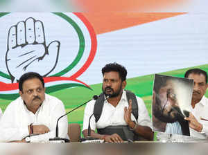 New Delhi, Oct 21 (ANI): Gujarat Congress MLA Anant Patel addresses a  press con...