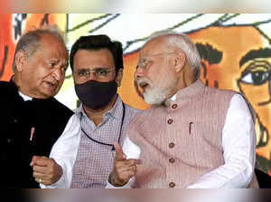 PM Narendra Modi with Rajasthan CM Ashok Gehlot