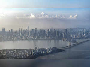 Mumbai: Aerial view of the Bandra Worli Sea Link, in Mumbai. (PTI Photo/Kunal Pa...