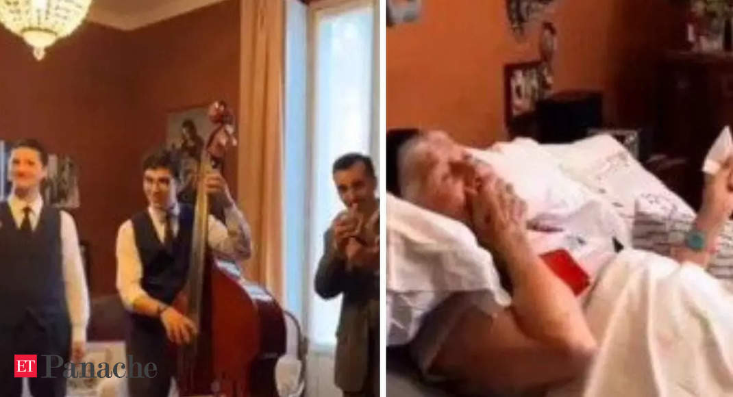 Now that’s an iconic performance! Video of jazz band serenading a bed