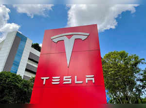 FILE PHOTO: FILE PHOTO: A view of the Tesla service centre in Singapore