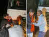 Watch: Union Minister Anurag Thakur pushes bus that broke down causing traffic jam